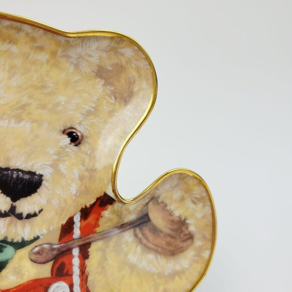 Vintage Teddy Bear Plate Set, Franklin Mint, Picnic, Bedtime & Little Drummer - Picture 8 of 9
